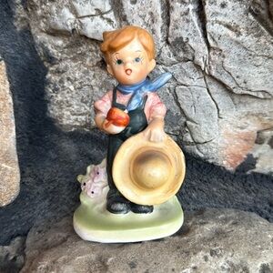 Vintage Napcoware Boy With Hat in Hand Figurine